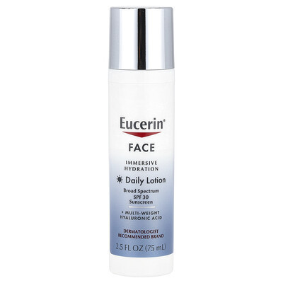Eucerin, Face, Immersive Hydration Daily Lotion, SPF 30, 2.5 fl oz (75 ml) | iHerb