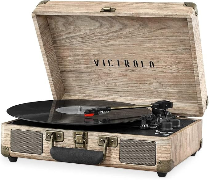 Amazon.com: Victrola Vintage 3-Speed Bluetooth Portable Suitcase Record Player with Built-in Spea... | Amazon (US)
