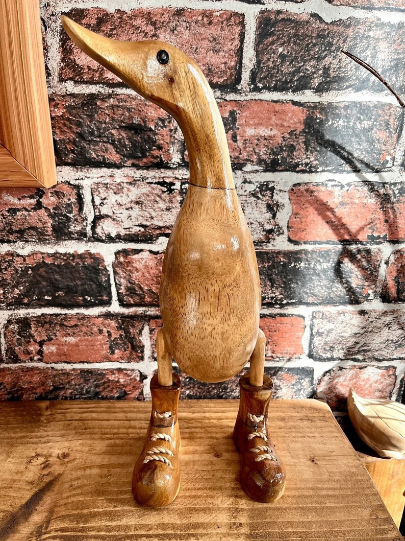 Large Wooden Booted Duck Ornament - Etsy | Etsy (US)