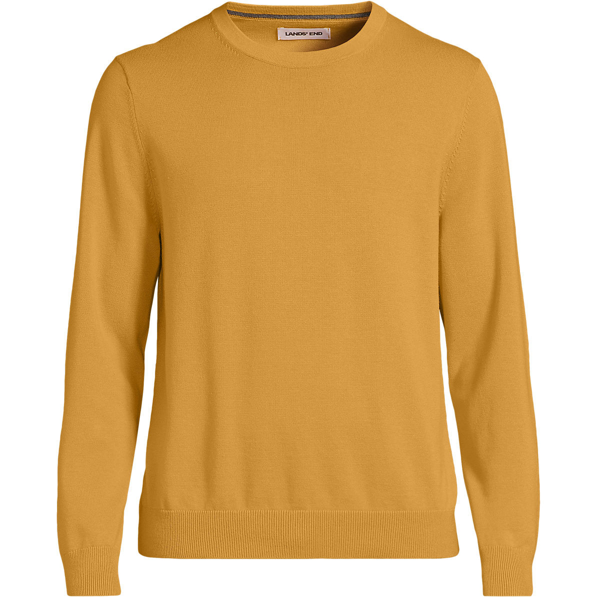 Men's Fine Gauge Cotton Crew Neck Sweater | Lands' End (US)