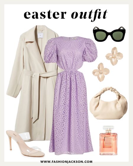 Easter outfit idea. Dress, trench, and heels under $150! Bag is an Amazon favorite. #springdress #springfashion #easterdress #mididress #eyelet #under150 #trenchcoat #springjacket #amazonfashion #amazonfind #mango #fashionjackson

#LTKSeasonal #LTKstyletip #LTKunder100