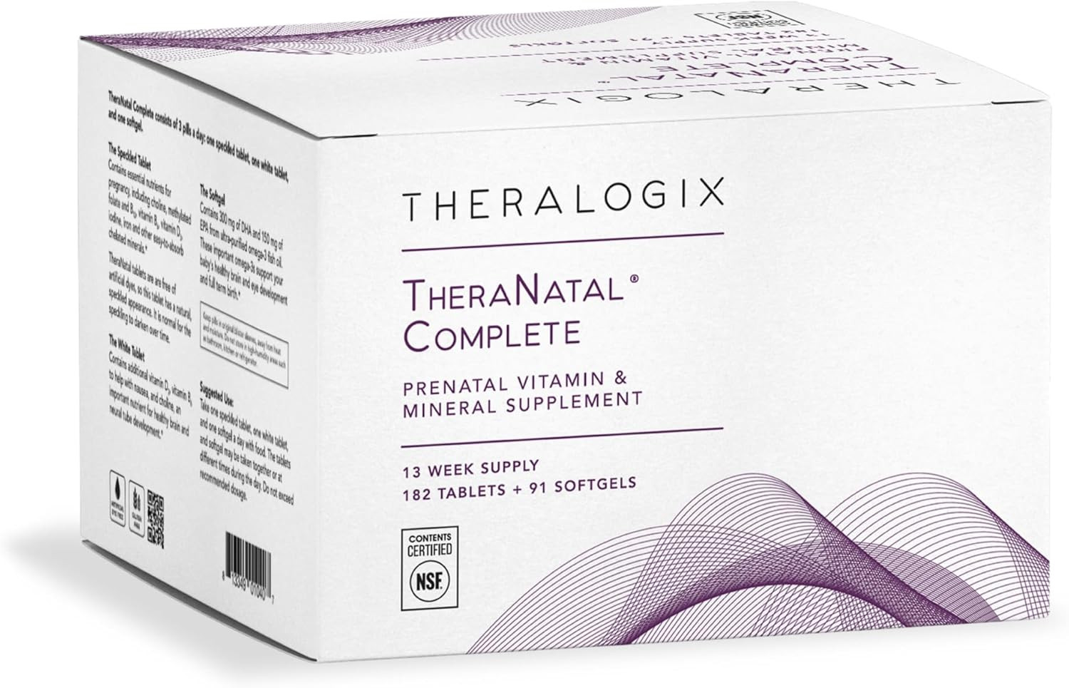 Theralogix TheraNatal Complete Prenatal Vitamin Supplement - 91-Day Supply - with DHA, Vitamin D3... | Amazon (US)