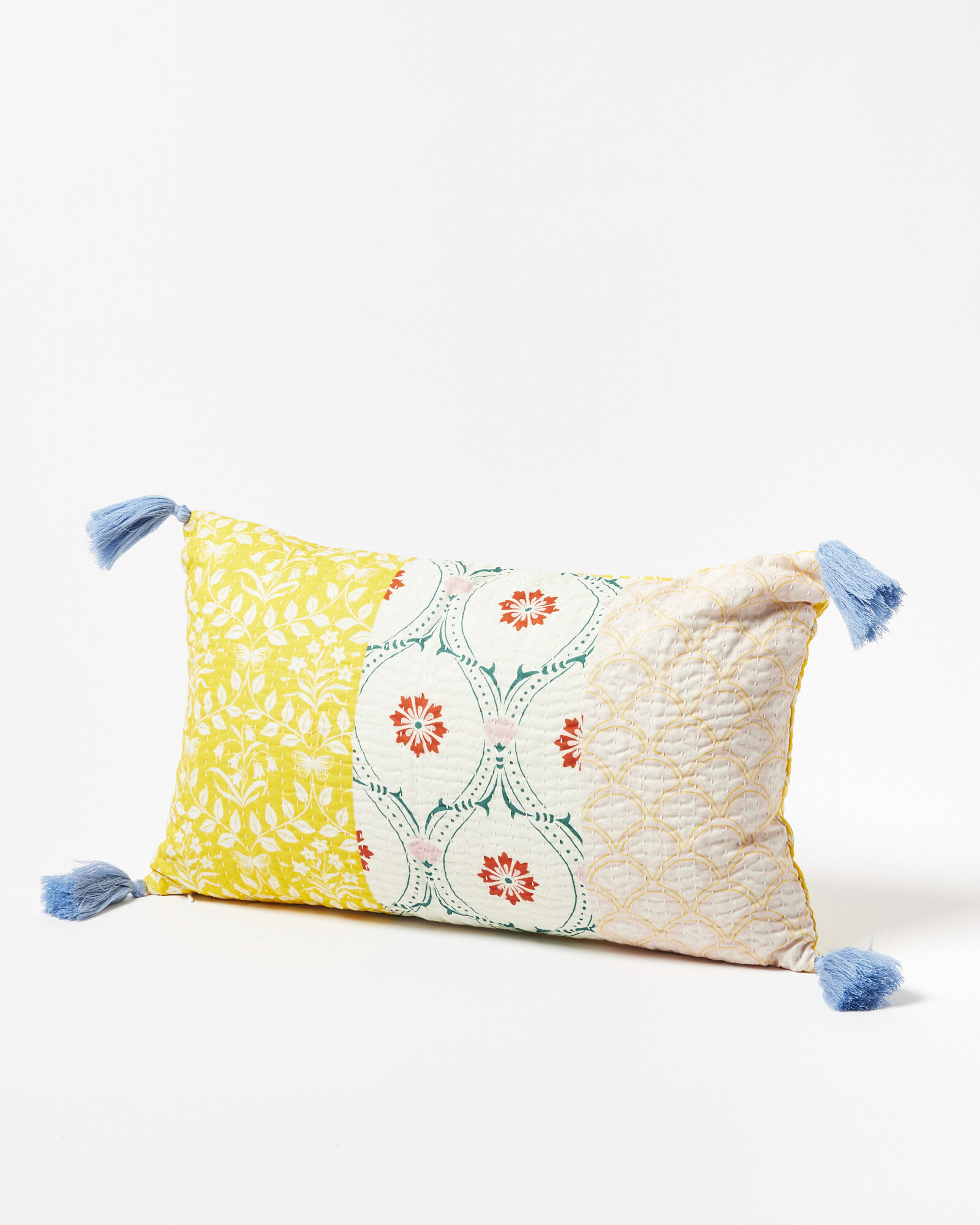 Kantha Floral Rectangular Cushion Cover | Oliver Bonas | Oliver Bonas (Global)