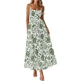 PRETTYGARDEN Womens Spring Boho Maxi Dress Eyelet Floral Long Flowy Sundresses Summer Beach Vacat... | Walmart (US)