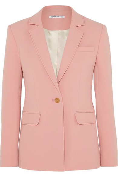 Elizabeth and James - Carson Crepe Blazer - Pink | NET-A-PORTER (US)