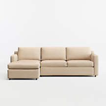 Barrett II 91" Reversible Storage Chaise Lounge Sectional Sofa | Crate & Barrel