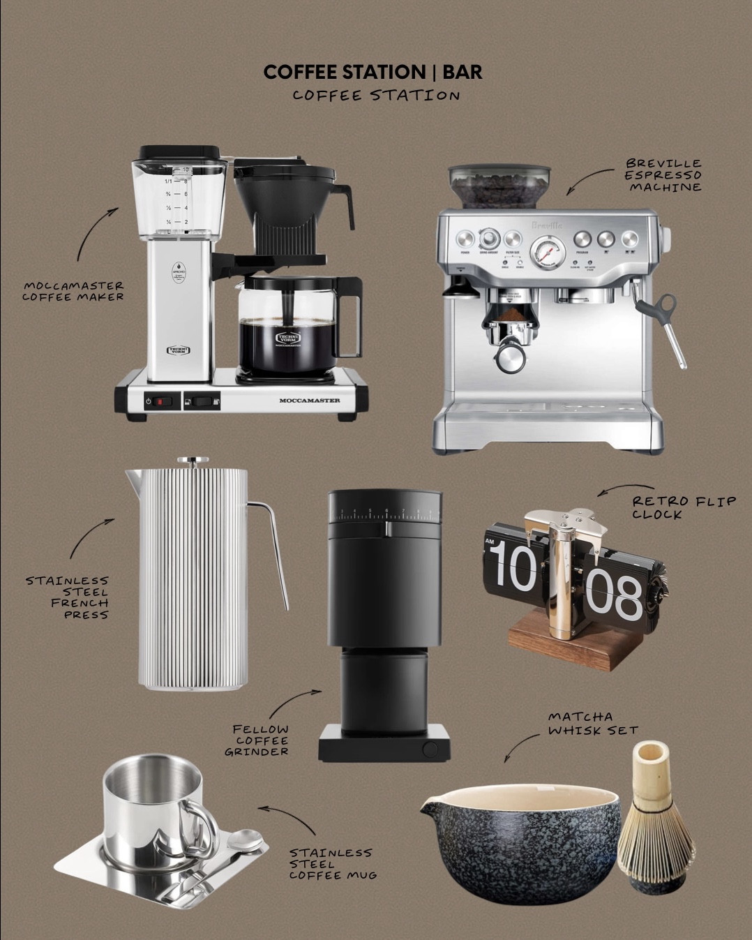 coffee bar machines / decor 🖤