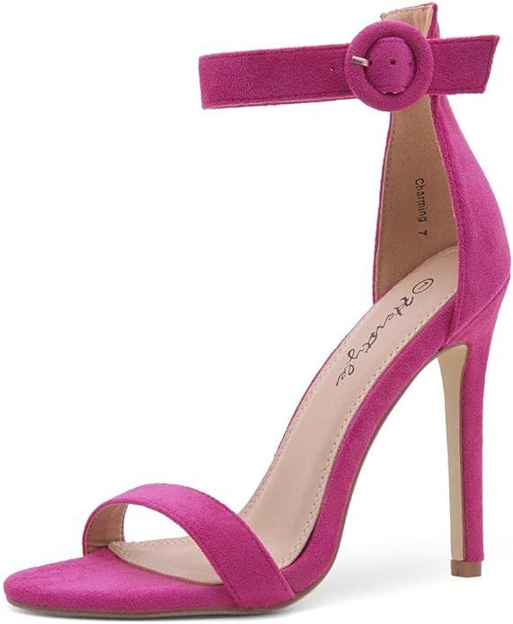 Herstyle Charming Women’s Open Toe Ankle Strap Stiletto Heel Dress Sandals Elegant Wedding Part... | Amazon (US)