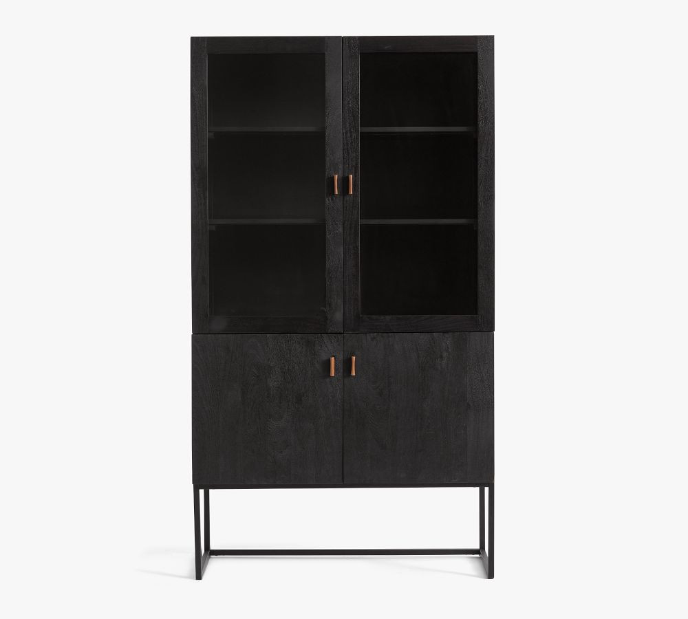 Hardy 40&amp;quot; Bar Cabinet, Black | Pottery Barn (US)