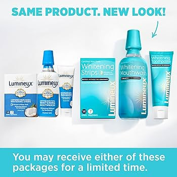 Lumineux Teeth Whitening Kit - Includes 7 Whitening Treatments, 1 Mouthwash, 1 Toothpaste & 1 Too... | Amazon (US)