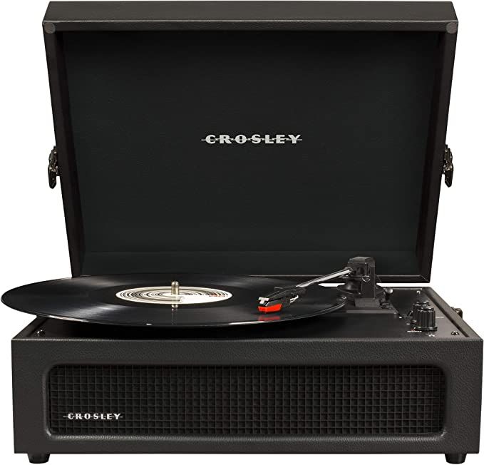 Amazon.com: Crosley CR8017A-BK Voyager Vintage Portable Turntable with Bluetooth Receiver and Bui... | Amazon (US)