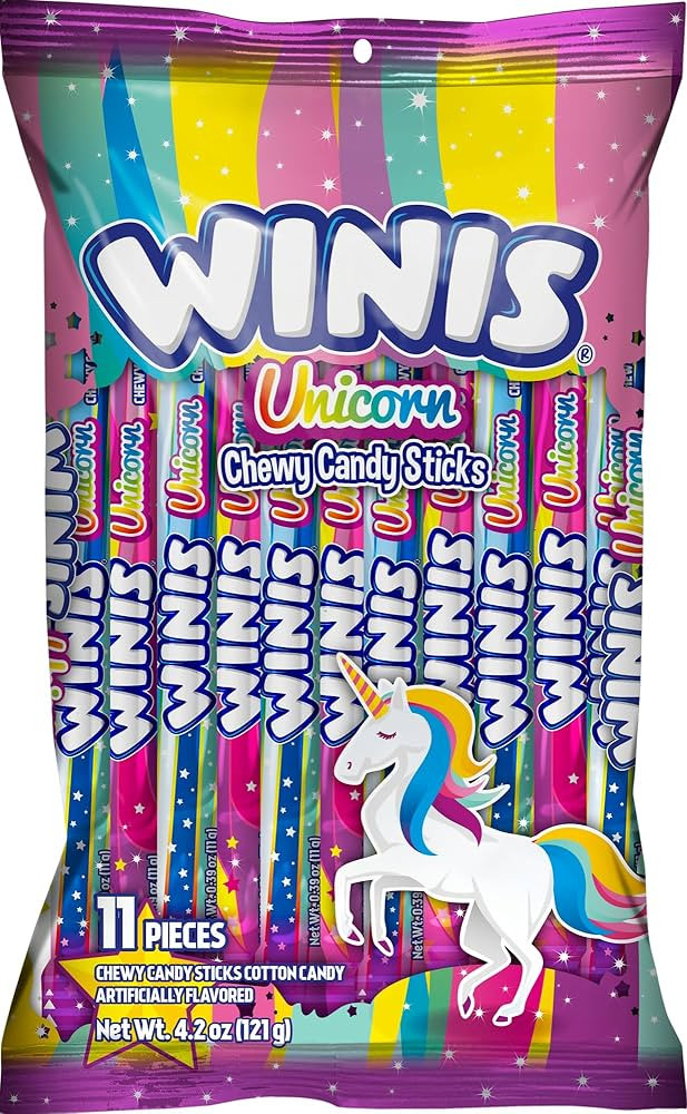 Winis Unicorn | Chewy Candy Swirl | Cotton-Candy Flavored | Sharing Size 4.3 Oz Bag - 11 Pieces |... | Amazon (US)