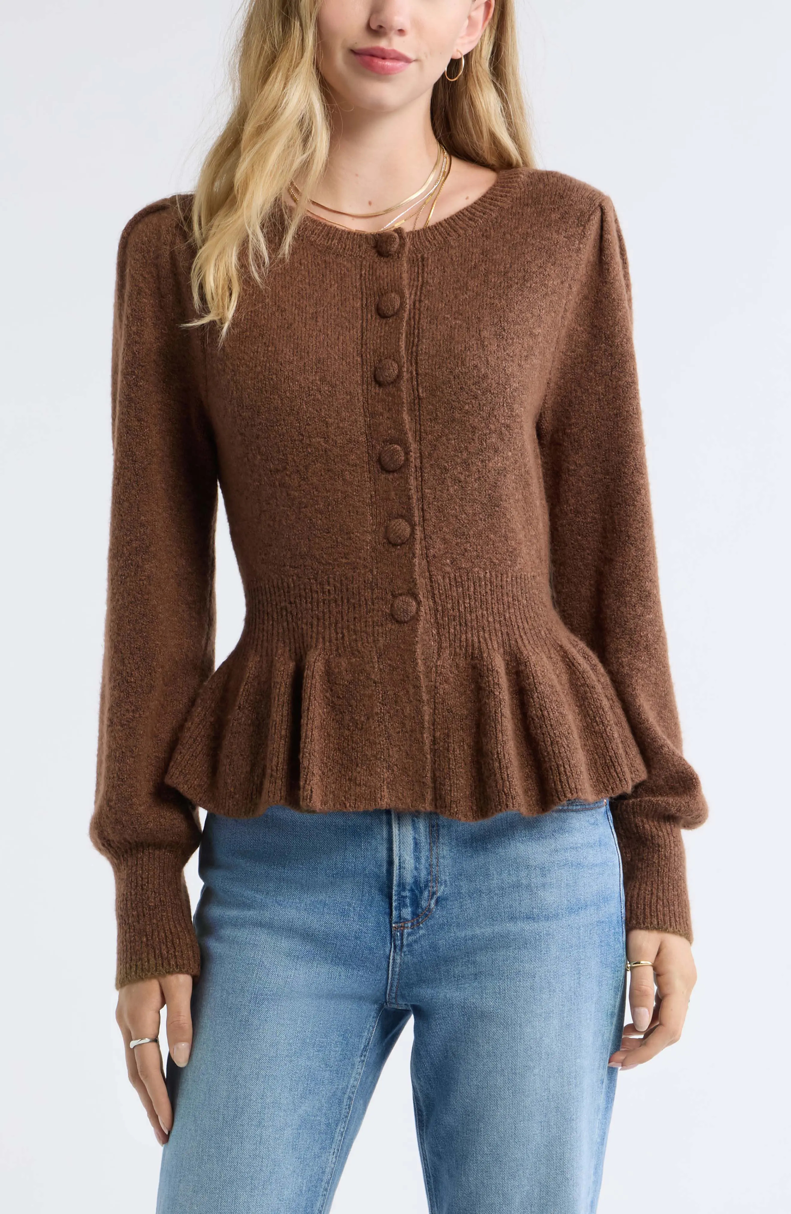 Treasure & Bond Peplum Cardigan (Women) | Nordstrom | Nordstrom
