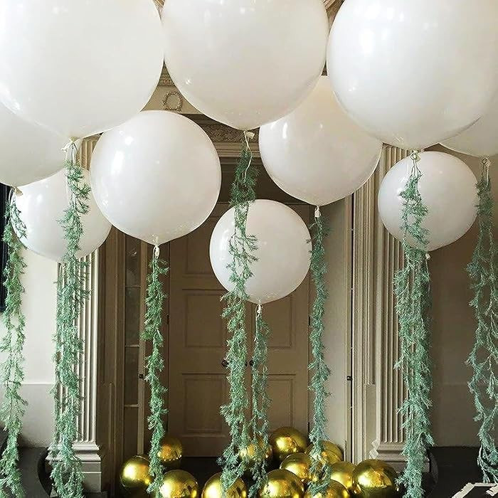15pcs Latex Big Balloons 24 Inch White Large Balloon Giant Heavy Duty Balloon for Wedding Baby Sh... | Amazon (US)