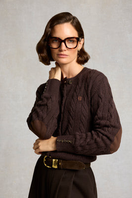 Bourton Cardigan (Chocolate) | Holland Cooper
