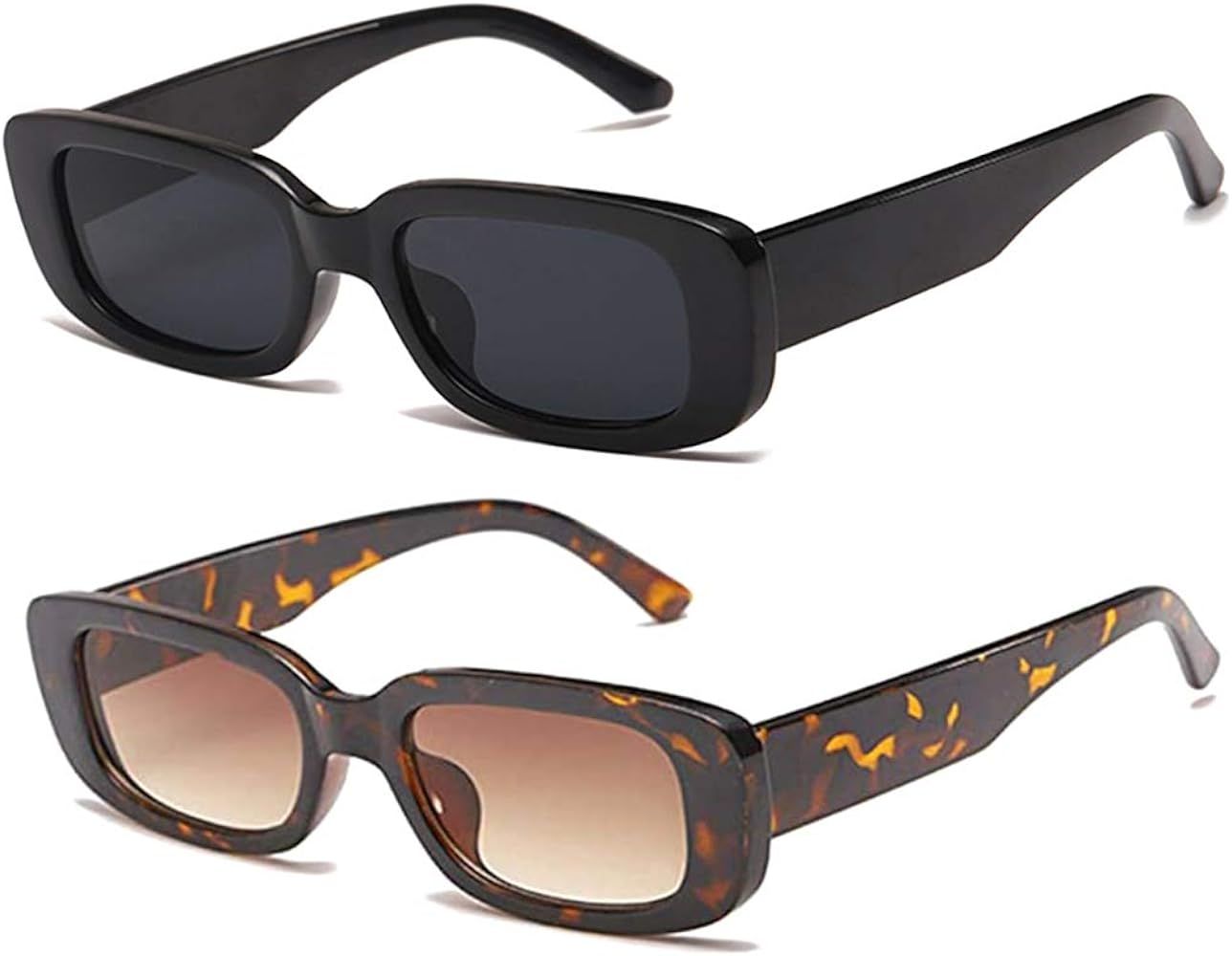JUSLINK Rectangle Sunglasses for Women Trendy Retro Fashion 90s Sunglasses UV 400 Protection Squa... | Amazon (US)