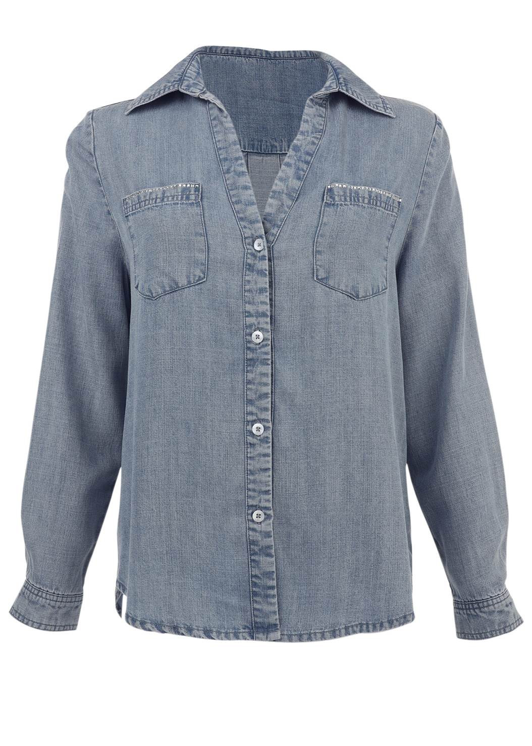 Chambray Button-Down Top | VENUS