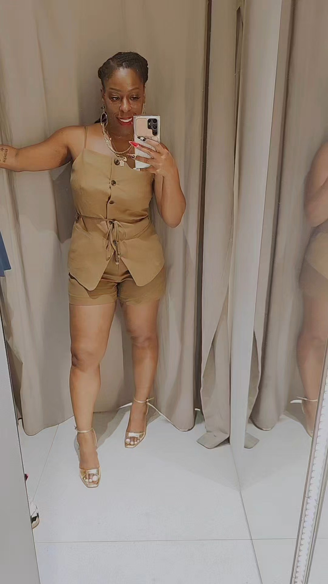 Belted Linen Short Set in Toffee8631/379/745 - Med8633/379/745 - Med#zara #tryonhaul #fashionable40s #FitCheck #ootdfashion 

#LTKFindsUnder100 #LTKStyleTip #LTKParties