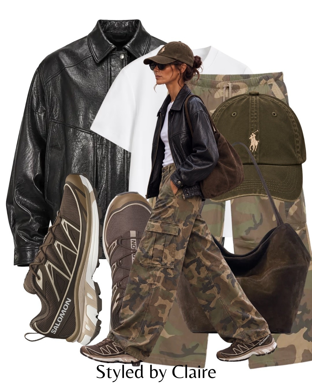 CALFSKIN LEATHER JACKET🍂
SEARCH👉🏼 Fireladyfur retro work jacket in Waxed Leather - clairebcnstyle15 for sitewide discount
Tags: camo army print cargo pants Ralph Lauren khaki cap Zara Salomon xt 6 trainers tshirt white suede tote bag fashion autumn transitional inspo outfit ideas cool girl city break weekend