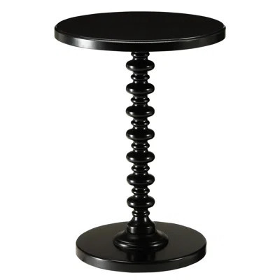 Round Black Side Table For Patio - Solid Wood In Fits & Classic Styles | Wayfair North America