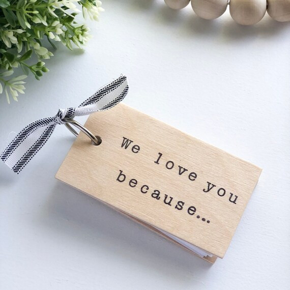 Christmas Gift - Gift for grandparents, Dad, Mom - We love you because journal - Birthday Card | Etsy (US)