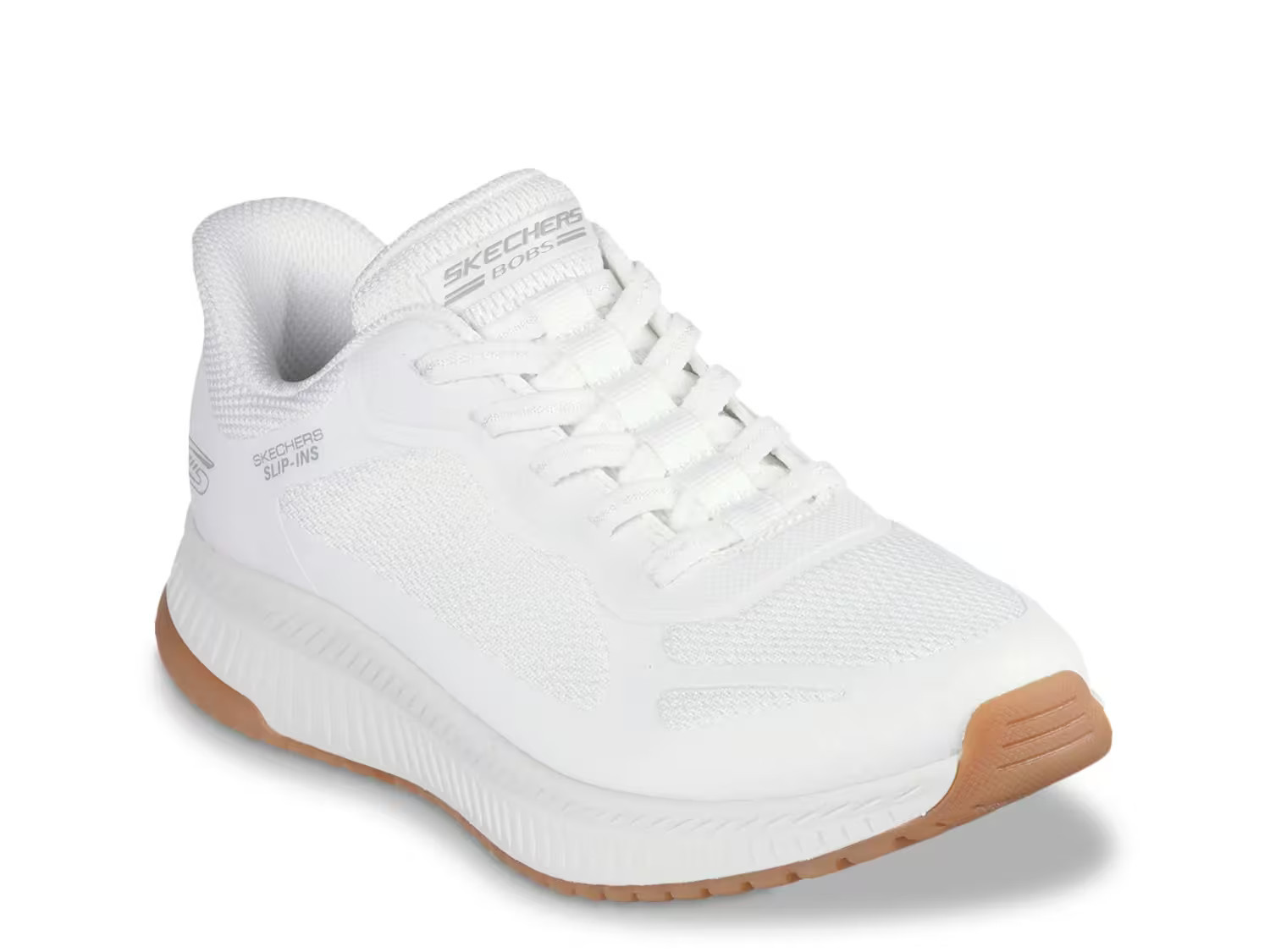 Skechers Hands Free SlipIns BOBS Squad 4 Staple Look Sneaker | Women's | White | Size 8.5 | Sneakers | DSW