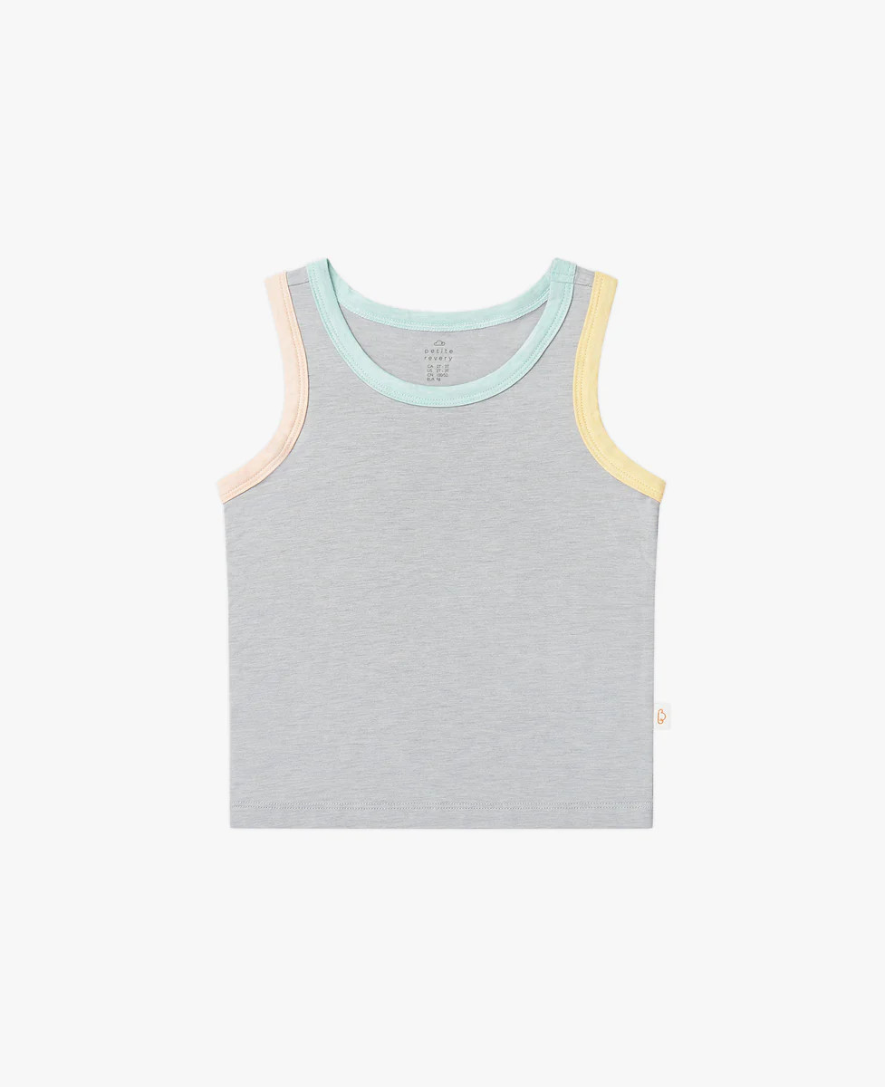 Color Block Tank Top - Slate Gray | Petite Revery