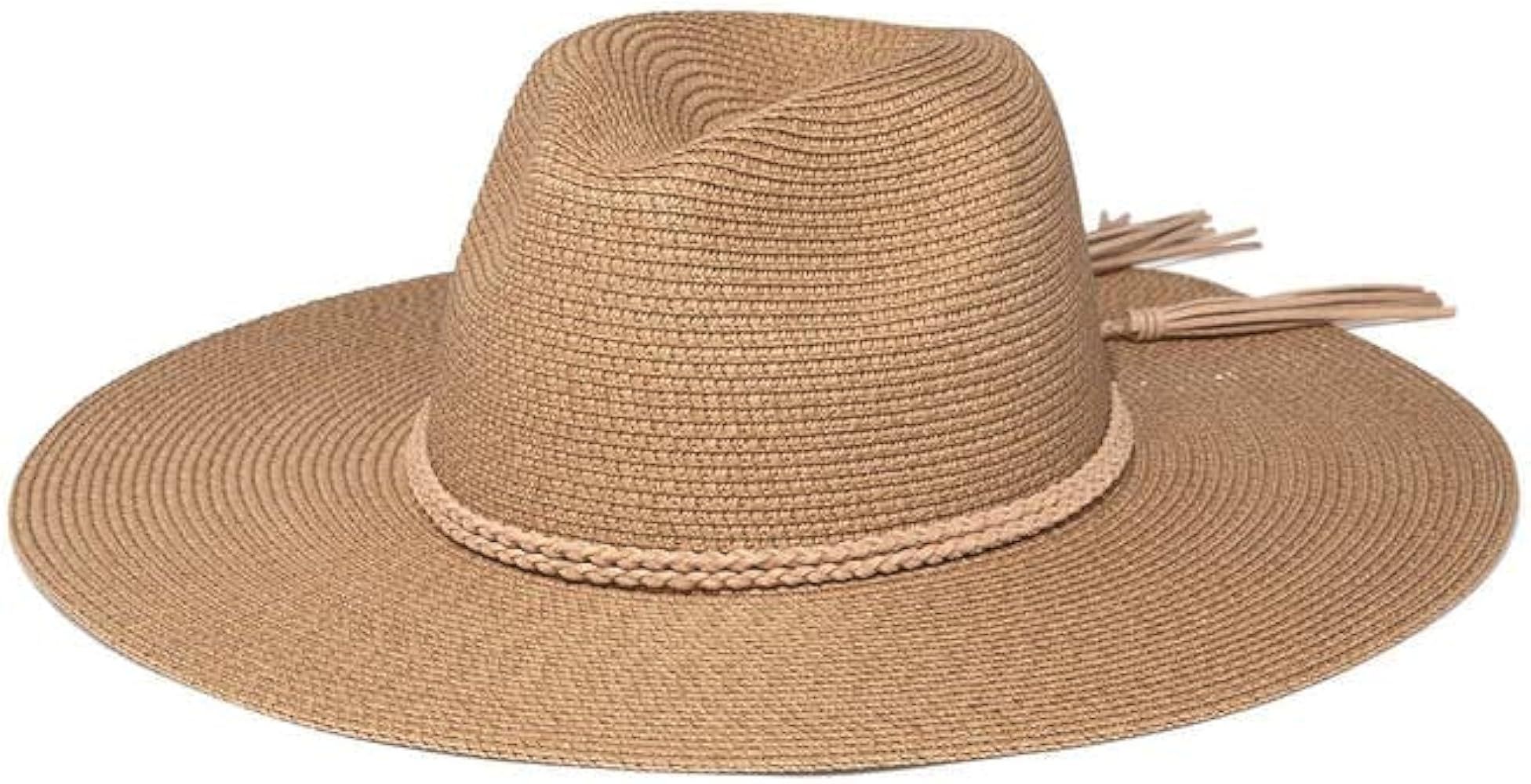 Women's Wide Straw Hat,Brim Foldable Sun Hat Floppy Straw Beach Cap,Sun Hats for Women UPF 50+ Women | Amazon (US)
