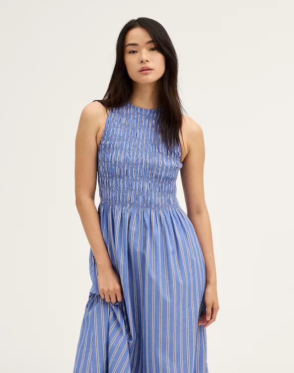 Smocked Racerback Midi Dress | Madewell