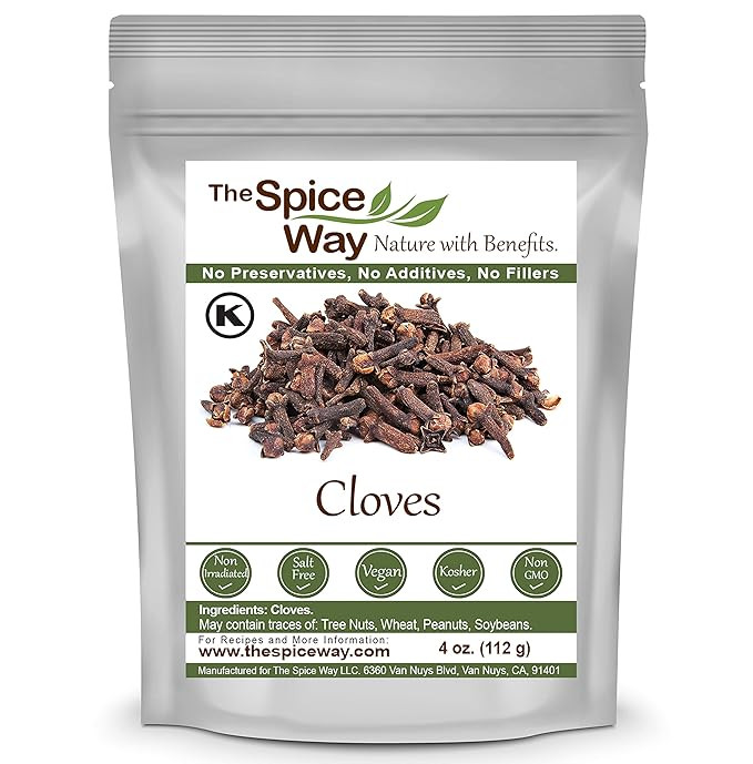The Spice Way Cloves - whole (4 oz)| clove spice, for many savory dishes and even tea | Amazon (US)