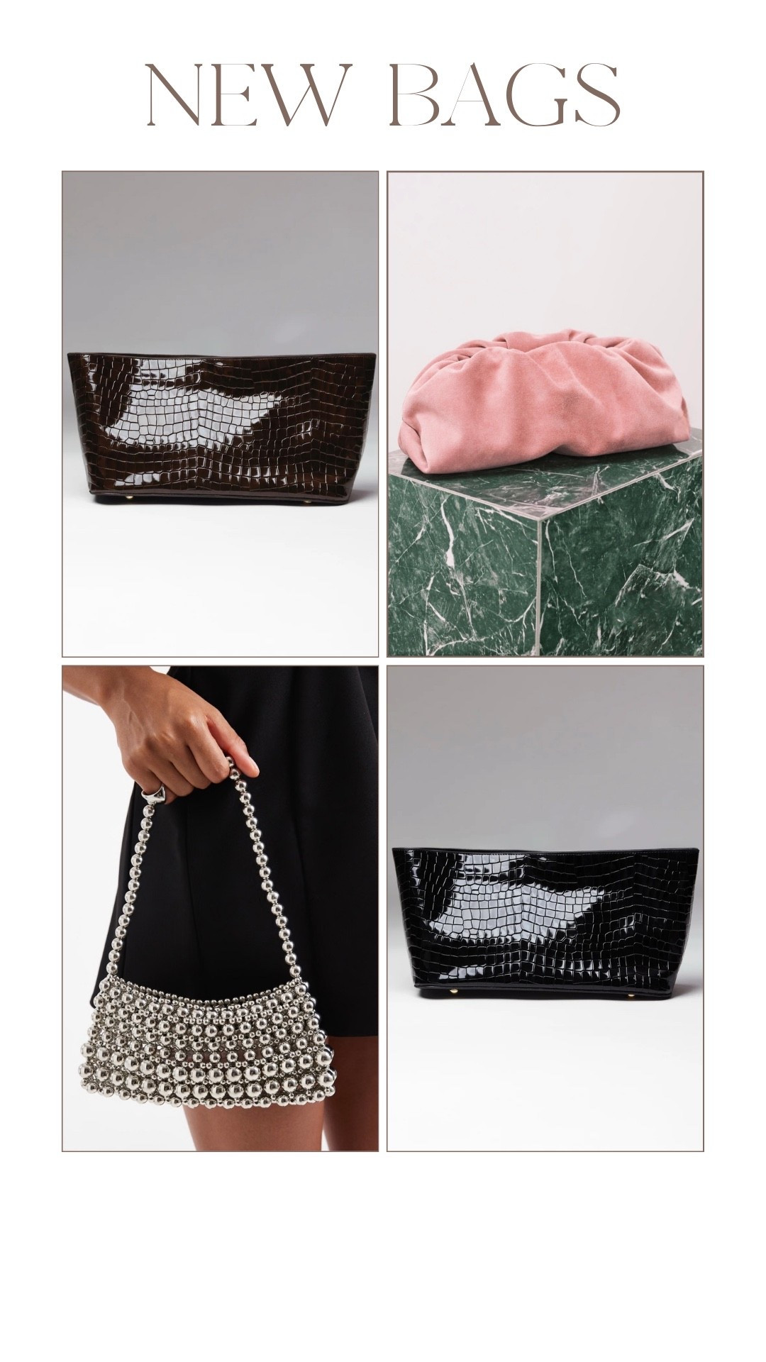 New bags for Spring.
Clutches are from Noam Hazan (can’t be linked)

#LTKU #LTKgrwm #LTKSeasonal