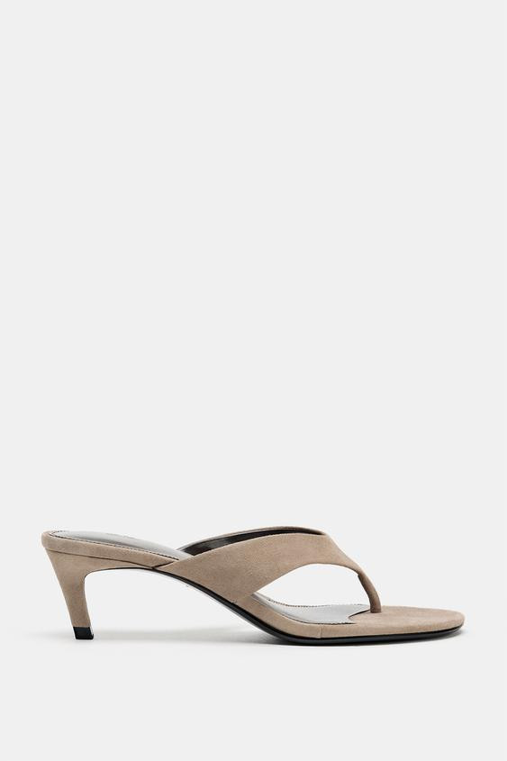 SUEDE HEELED SANDALS | Zara US