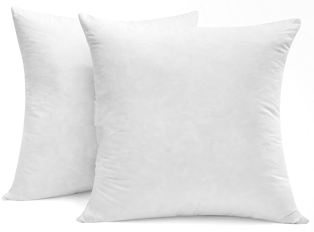 SNUG&COZY Luxury Goose Down Feather Pillow Inserts - 26x26IN, Double Layered Down-Proof Design, U... | Amazon (US)