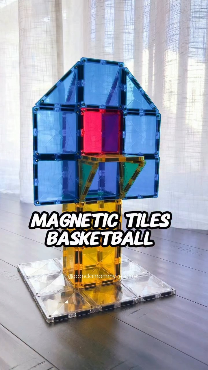 🏀 Magnetic Tile Basketball Hoop is here!

This fun and simple magnetic tile basketball hoop build has been added to my Magnetic Tiles Unlimited eBook 🎉
If you already purchased it, go back and download the updated version to get this new build for FREE.

#magnetictiles #stemplay #kidstoys #openendedplay #basketballplay