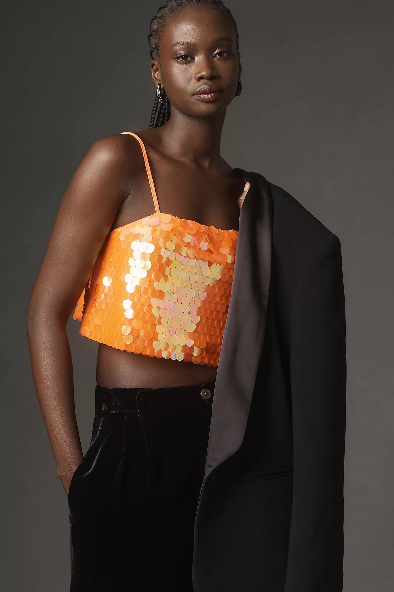 By Anthropologie Neon Sequin Crop Tank | Anthropologie (US)