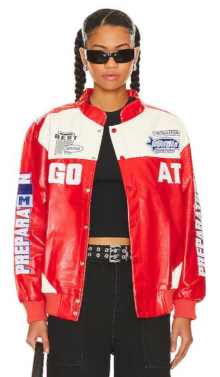 Whitney Racer Jacket in Red | Revolve Clothing (Global)
