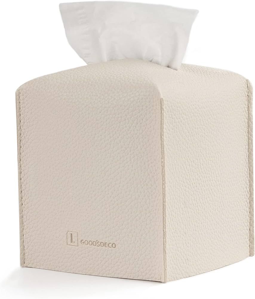 Goodsdeco PU Leather Tissue Box Cover Square - Modern Tissue Box Holder, Decorative for Study Roo... | Amazon (US)