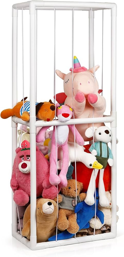 Lzttyee Stuffed Animal Storage Holder Stuffed Animal Zoo Storage Ideas Plush Storage with Bottom ... | Amazon (US)