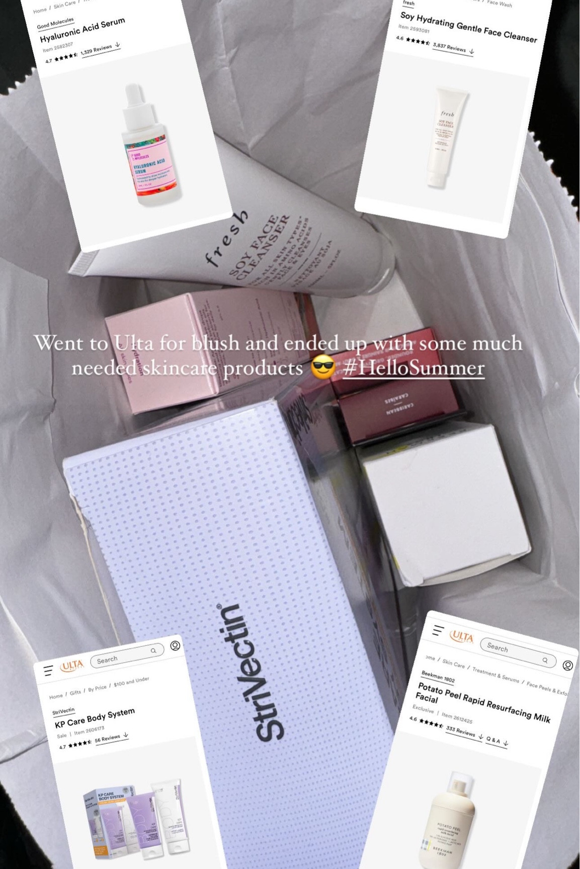 You know how it goes when you walk into the store for a specific item then leave with more than you intended. The beauty advisor at Ulta was just so helpful and knowledgeable about skincare that I couldn’t resist. I was able to snag the StriVectin body system set for $30. Hello to glowy and soft skin all summer long! 😎

#LTKSaleAlert #LTKBeauty #LTKxelfCosmetics