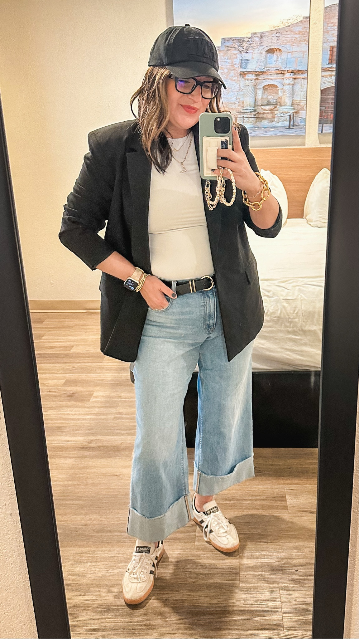 Conference outfit, Day 2:
Open Edit blazer, L
Abercrombie matte tee, L
Amazon belt, L
Aerie jeans, 14 Short
Adidas Spezials

#LTKSaleAlert #LTKMidsize #LTKOver40