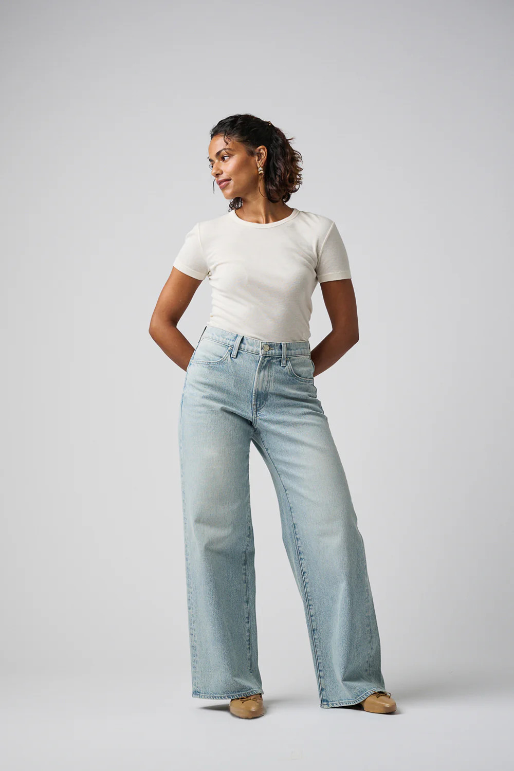 The Hermosa Wide Denim | Sunrise | elims denim