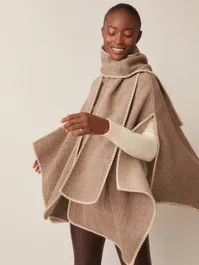 Sabrina Wool Wrap in Plaid | J.McLaughlin