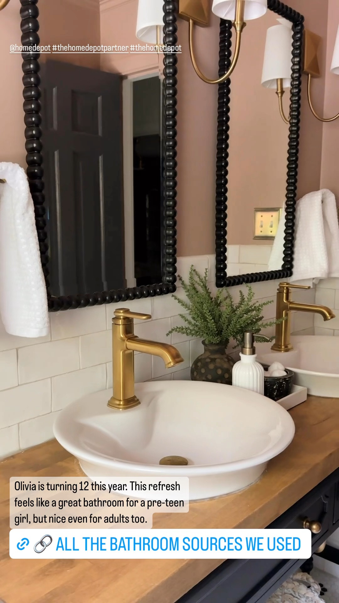 Cannot get over how much I love this pink bathroom! (Most importantly my girls love it.) @homedepot #thehomedepotpartner #thehomedepot

#LTKStyleTip #LTKSaleAlert #LTKHome