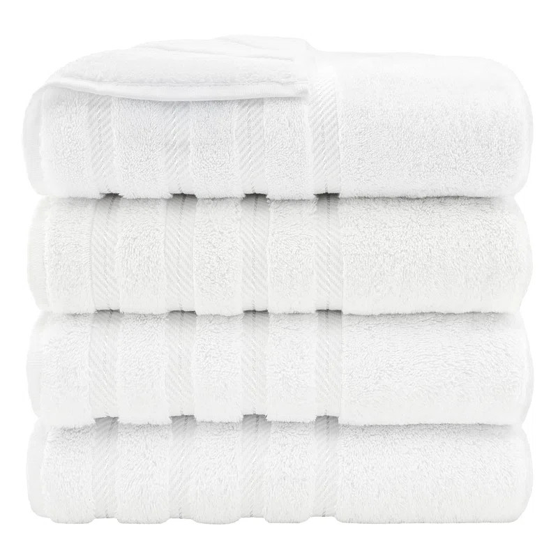 This 4-piece bath towel set transforms your bathroom into a relaxing, spa-inspired retreat while ... | Wayfair North America