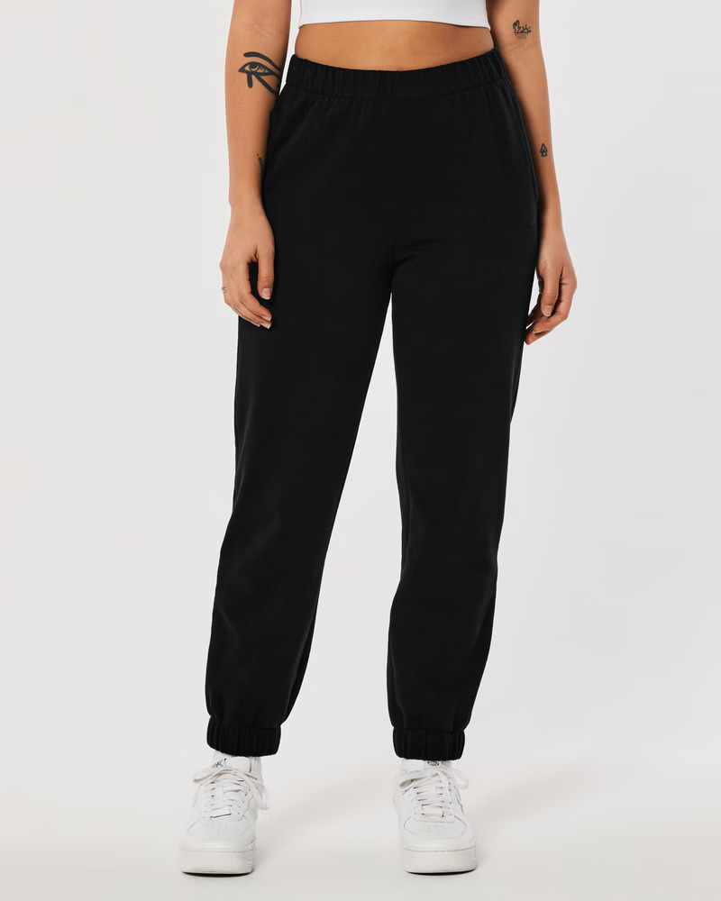 Feel Good Adjustable Rise Fleece Dad Joggers | Hollister (US)