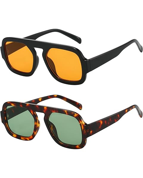 YDAOWKN Retro Aviator Sunglasses for Women Mens Large Frame Classic Vintage 70s Sun Glasses Aviat... | Amazon (US)