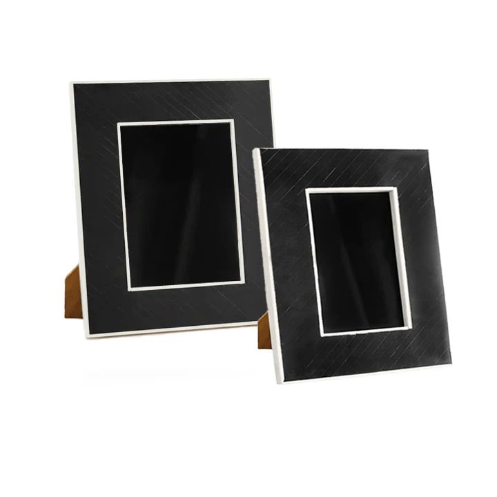 Black Bone Inlay Photo Frame | Modern Locke