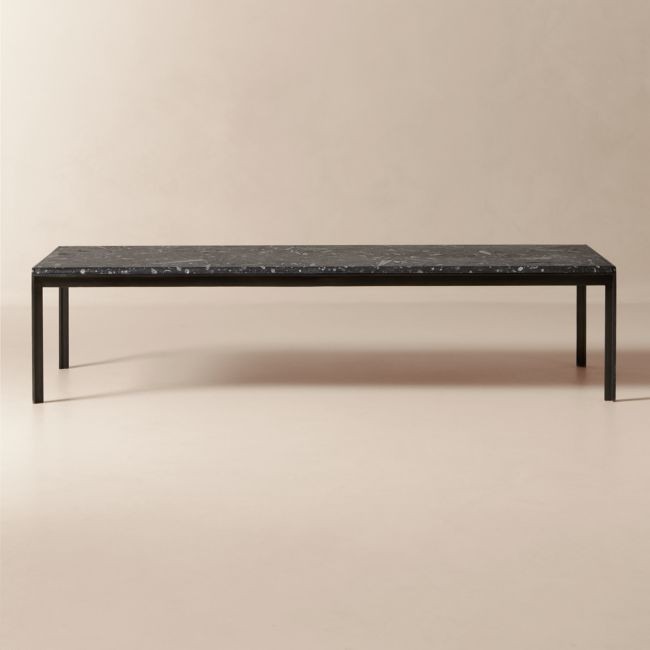 Rohe 60"" Black Marble Coffee Table by Kravitz Design | CB2