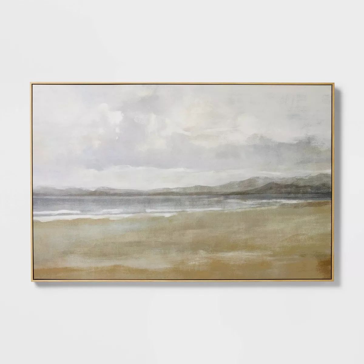 58" x 38" Washy Landscape Framed Wall Art Canvas - Threshold™ designed with Studio McGee | Target