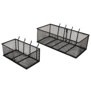 Everbilt Steel Mesh Pegboard Basket in Black(2-Pack) 24265 - The Home Depot | The Home Depot